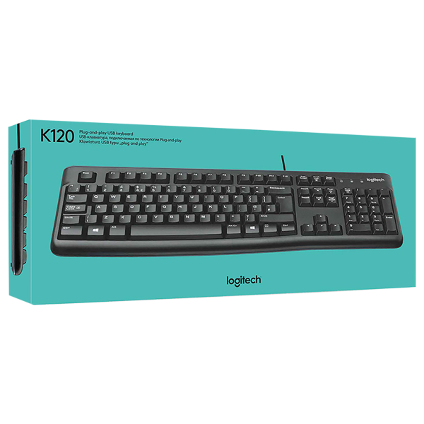 Wired Keyboard Logitech K120, US, USB.