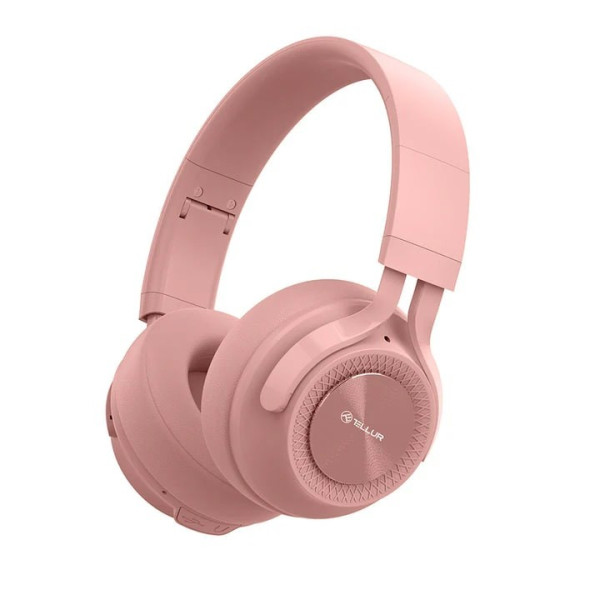 Kufje Bluetooth Tellur Feel, 10m range, Pink