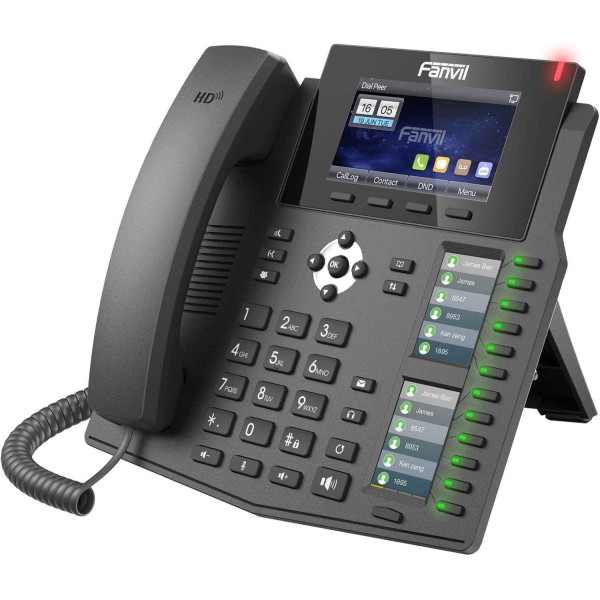 IP Phone Fanvil X6 Reception Phone - 20 SIP - Dual POE Gigabit - NO/Power Adapter