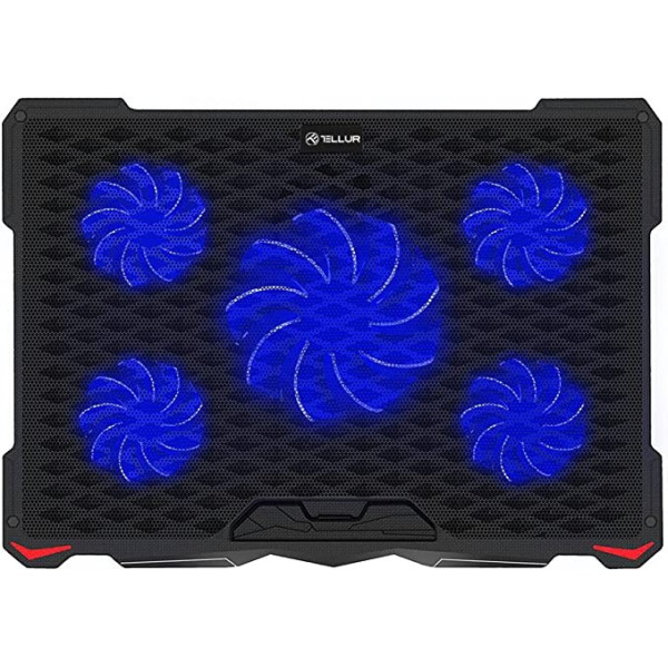 Cooling Pad Tellur Basic, 17.3″, 5 Fans, LED, 2USB, 20dBA, 1500RPM