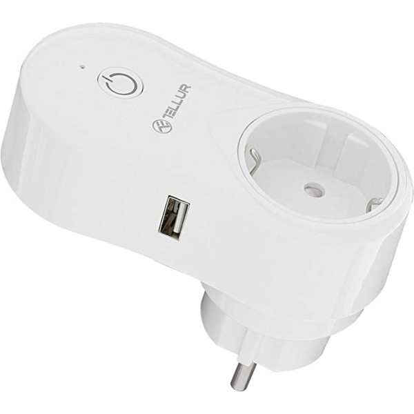 Tellur WiFi AC Plug, USB 1A, 2400W, 10A, USB output: 1A